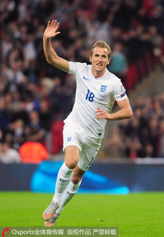 2016歐預賽，凱恩破門，英格蘭2-0瑞士。