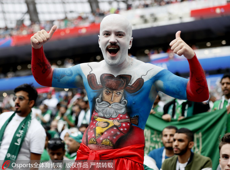 高清:场下别致风景 盘点俄罗斯世界杯球迷身体