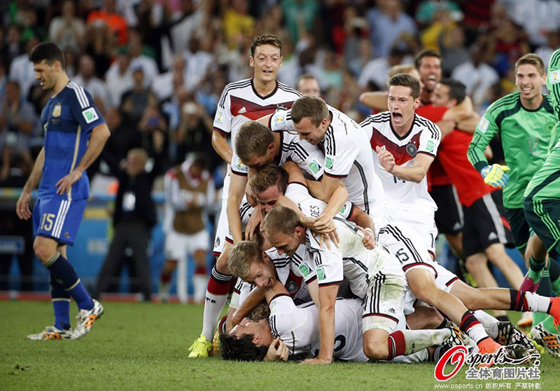 2014年世界杯德國奪冠后的喜悅
