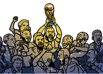 漫画世界杯：法兰西20年后再捧金杯 克罗地亚虽败犹荣