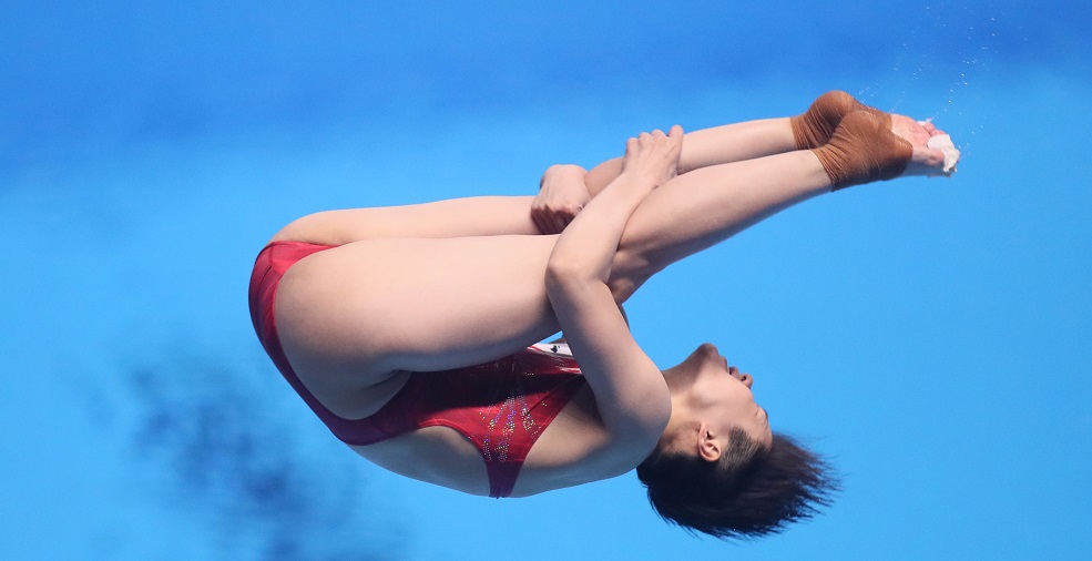 高清：跳水女子單人3米板決賽 施廷懋奪冠王涵亞軍