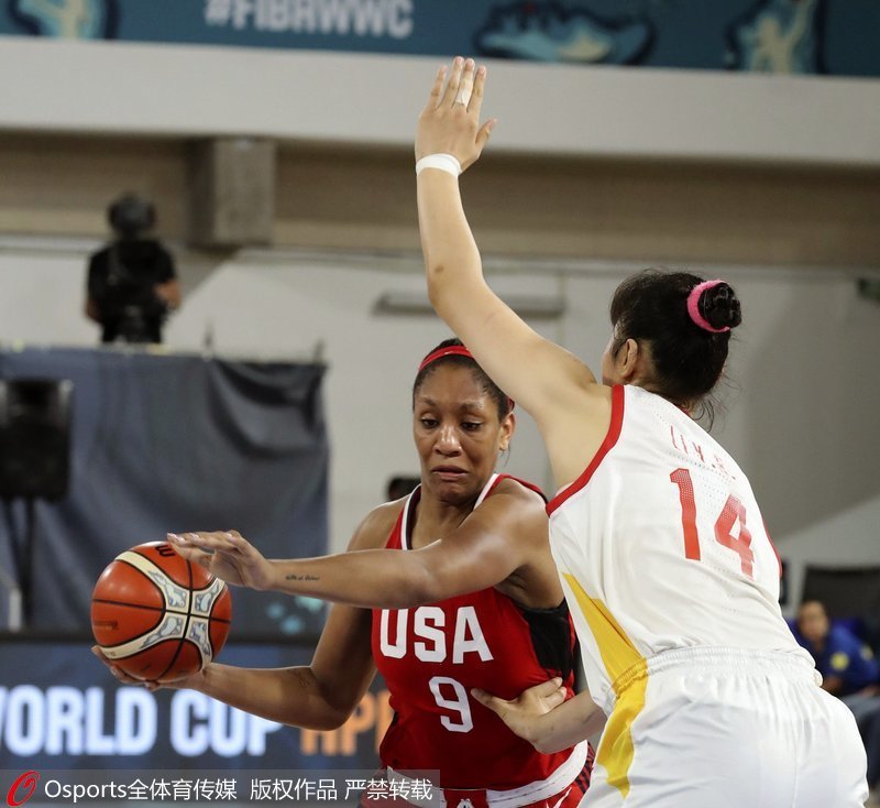 2018年女篮世界杯小组赛 中国88-100不敌美国
