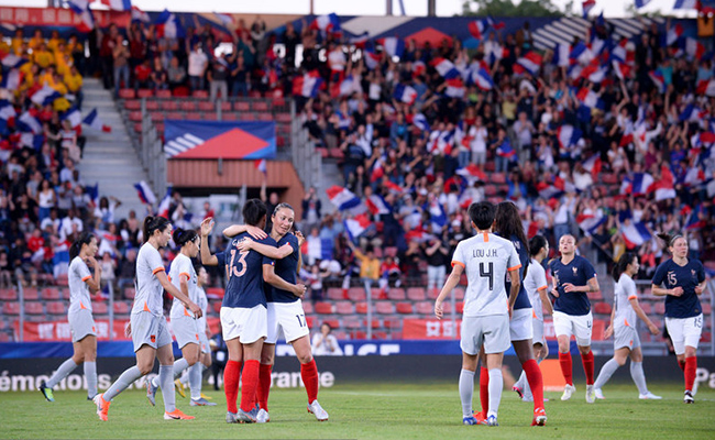 高清：友誼賽王珊珊破門 法國女足2-1勝中國女足