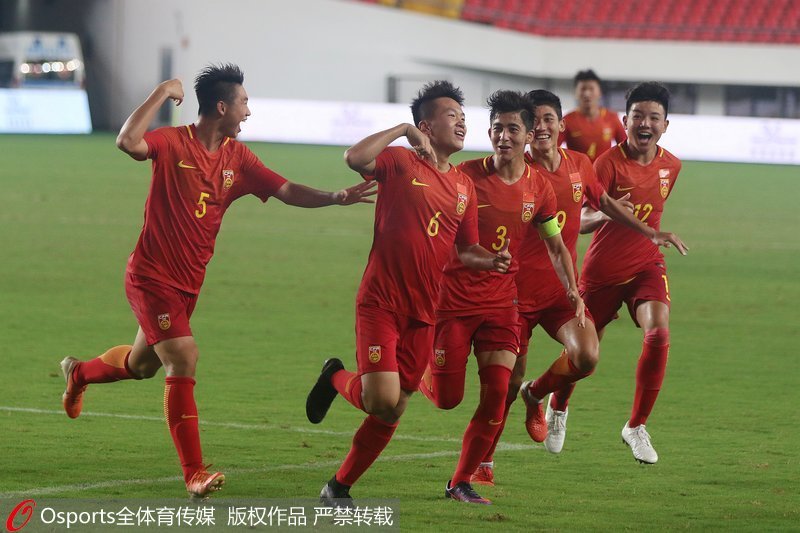 中國U15男足慶祝進球