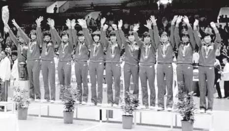 1986年女排世錦賽，中國女排又一次奪冠，實現了女排三大賽的“五連冠” 圖片來源：新華社