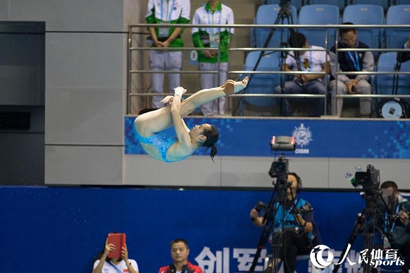 中國選手昌雅妮在比賽中 王雪純攝