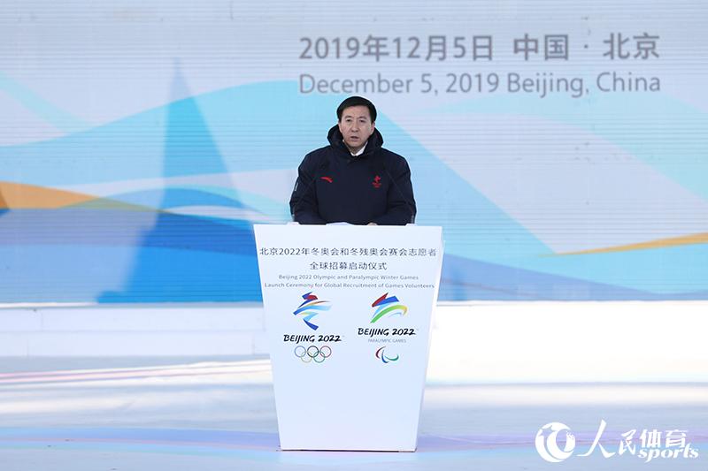 北京市副市長、北京冬奧組委執行副主席張建東致辭（郝帥 攝）