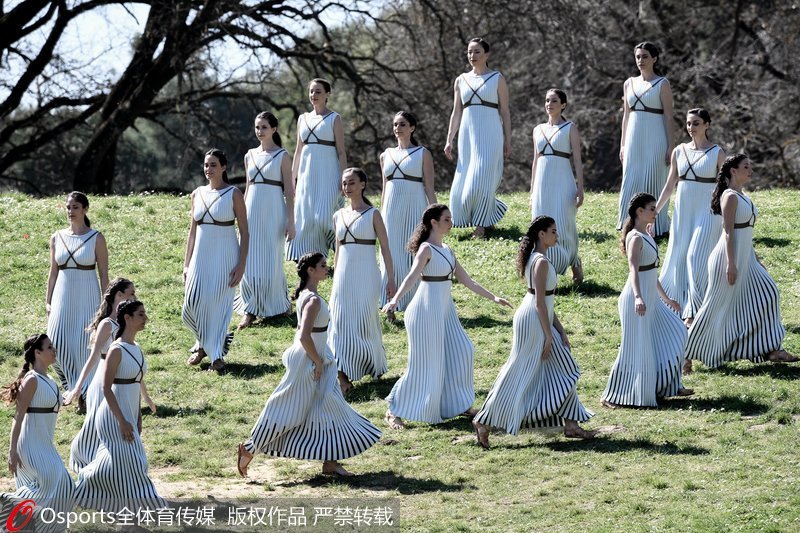 共有35位女祭司參與了2020年東京奧運會聖火採集儀式