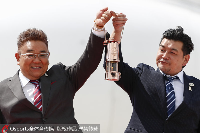 日本喜劇藝人參加奧運聖火迎接儀式