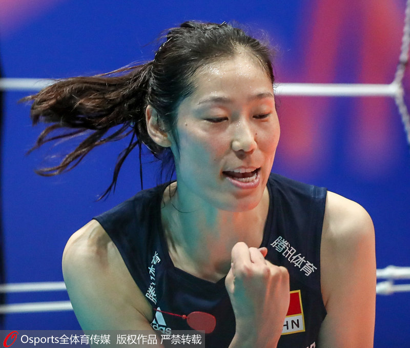 2019年6月6日，2019年FIVB世界女排聯賽香港站：中國3: 2勝意大利，女排連扳三局力克意大利奪冠。中國女排隊員朱婷握拳慶祝