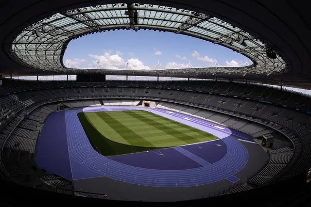 5月7日拍攝的法蘭西體育場內景。新華社記者 徐子鑒攝