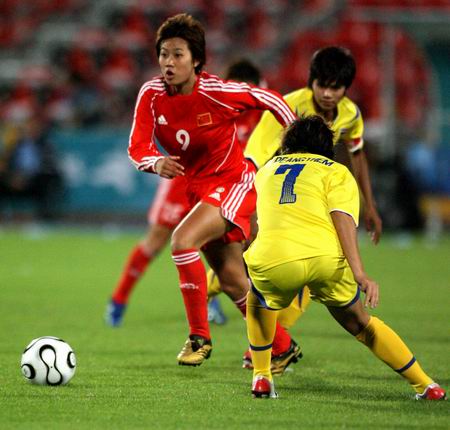 亚运会:中国女足首场比赛7:0战胜泰国队 (4)