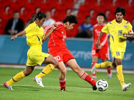 亚运会:中国女足首场比赛7:0战胜泰国队 (2)