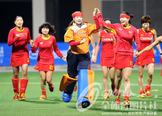 女子曲棍球中国点球胜韩国 实现亚运三连冠