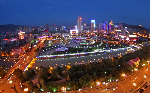 西宁市:市区美丽夜景